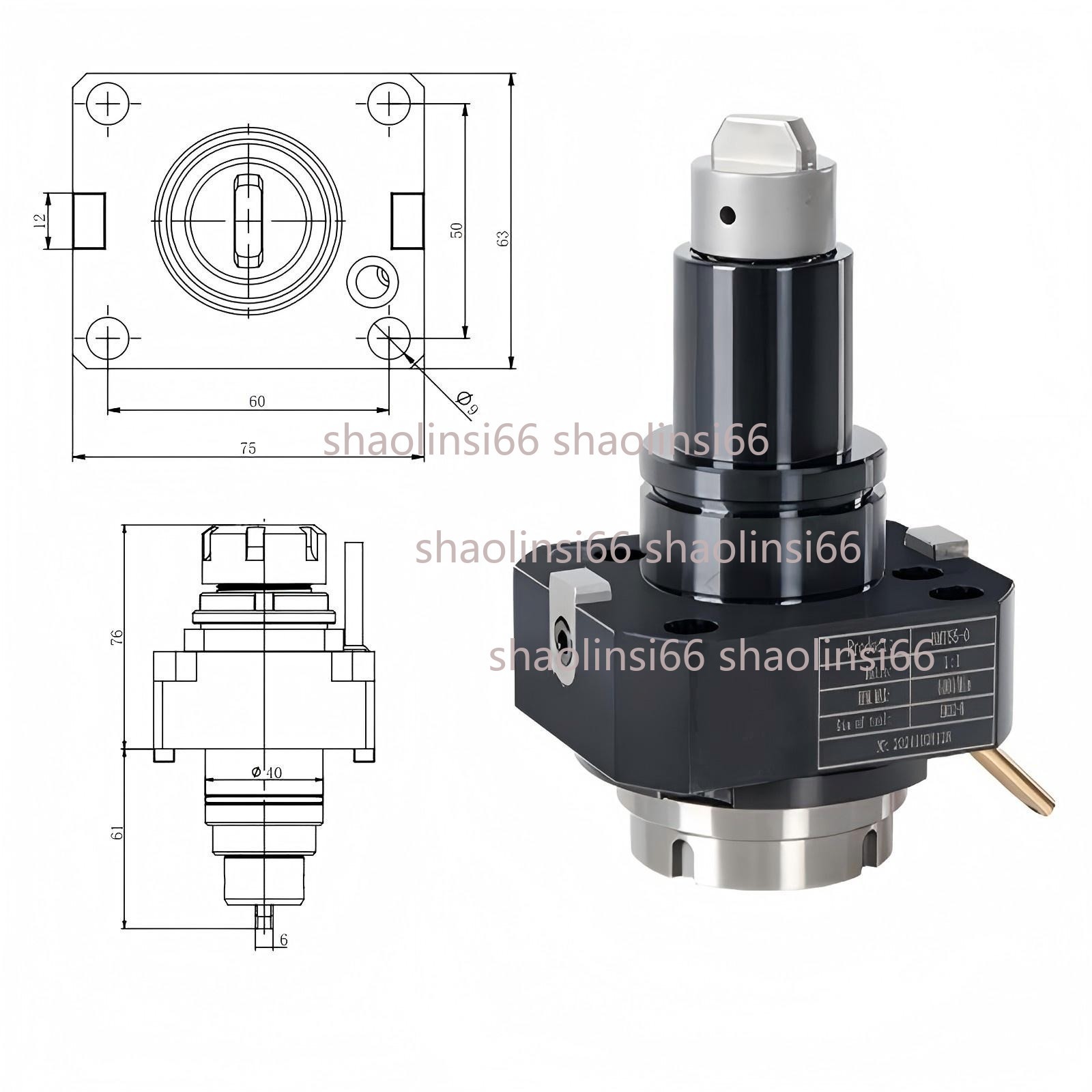 1PC BMT40 BMT45 BMT55 BMT65 Driven Tool Holder 90 ° / 0 ° BMT Power Head
