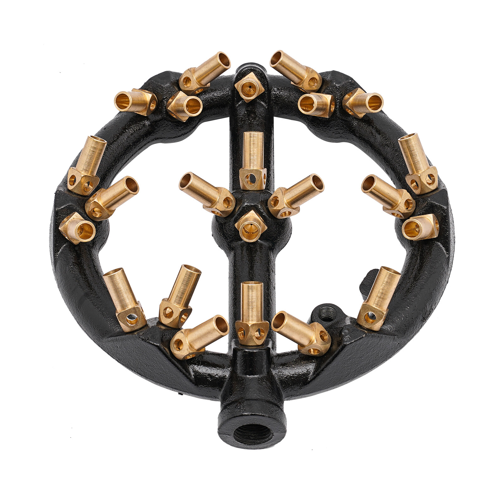 Jet Burner with 23 Heads Tips of Natural Gas Intake Chinese Wok Range Pot 65mm