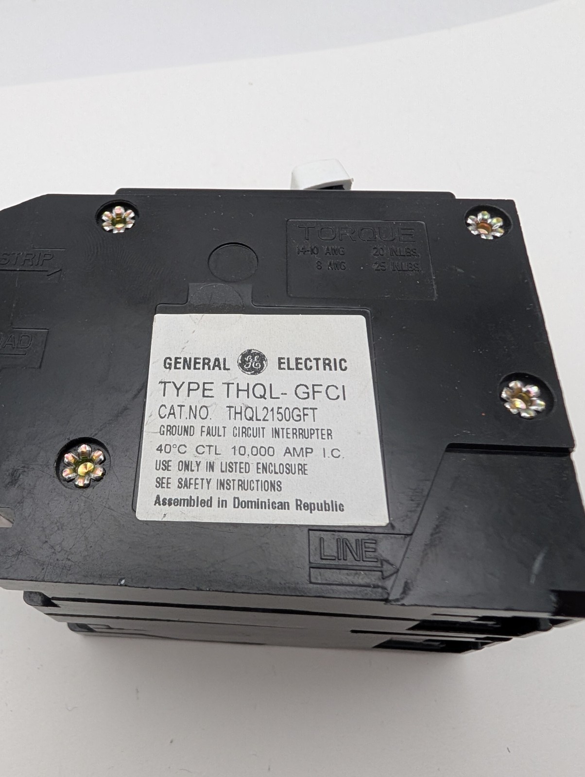 GE Ground Fault Circuit Breaker 2-pole 50A 120/240 VAC THQL2150GFT Old Style