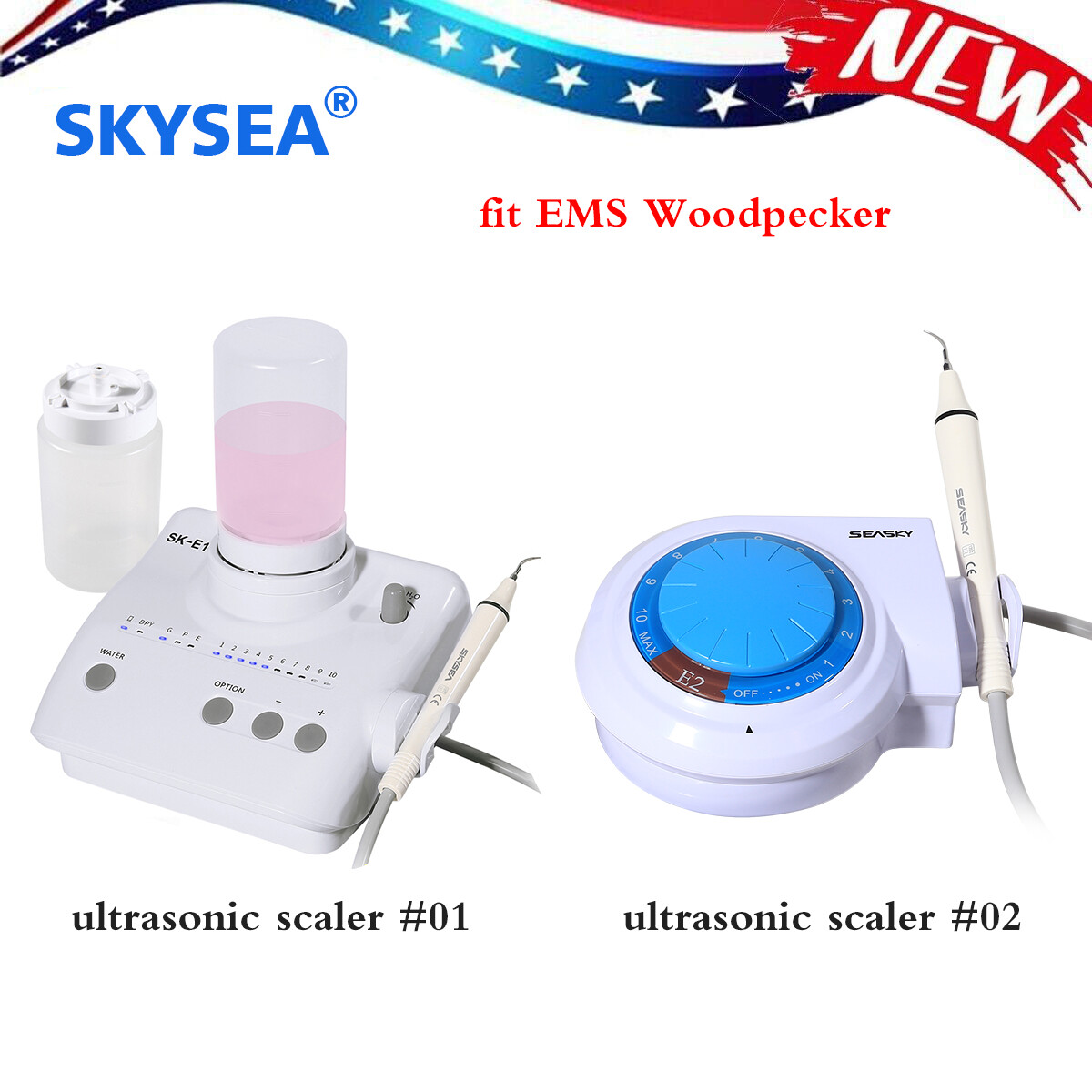 FDA Portable Dental Ultrasonic Piezo Scaler + Handpiece 5*Tips fit Cavitron/EMS