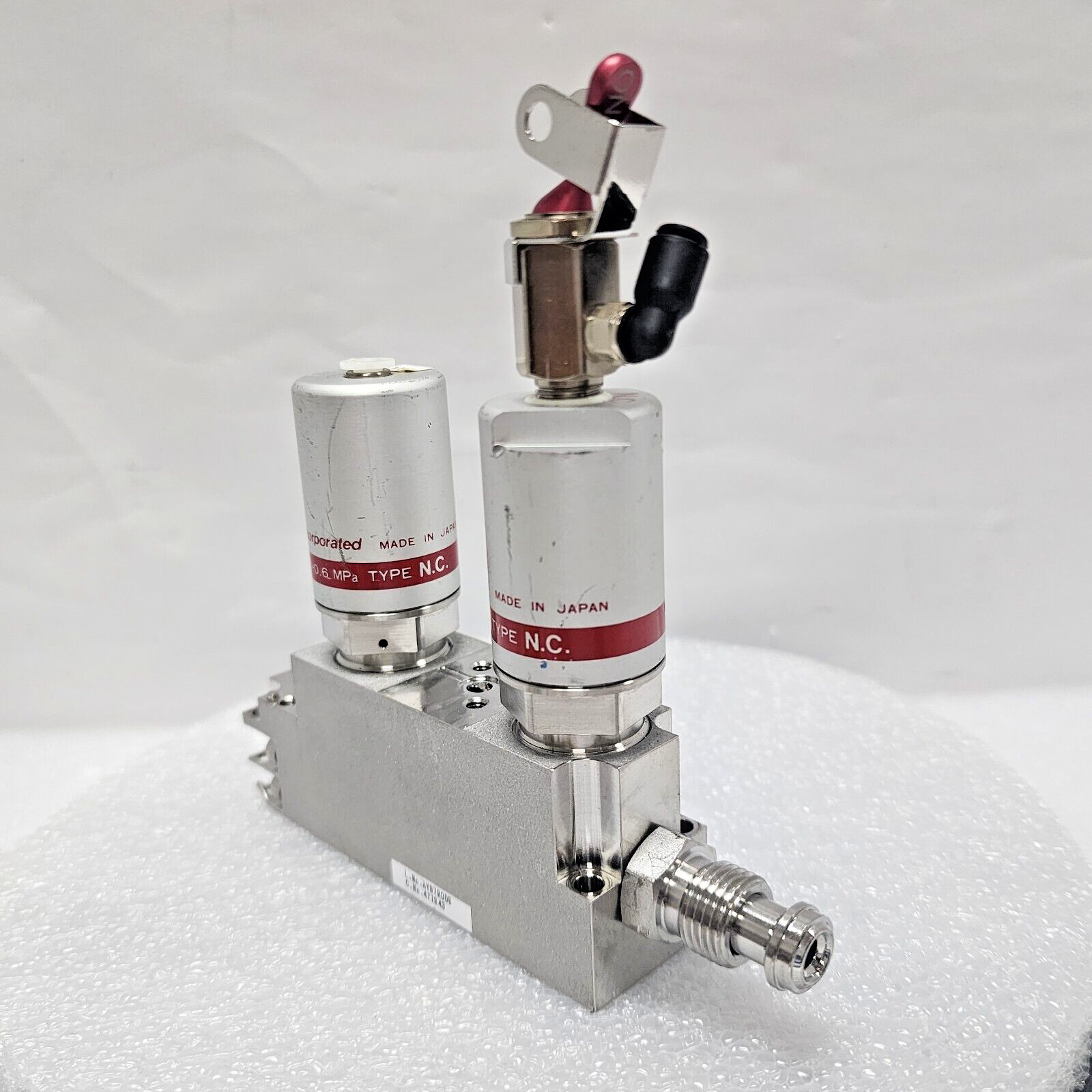 Fujikin 0.P. 0.5-0.6 MPa, C No. 477943, Type N.C Assy. Valve,Used,Japan_96976