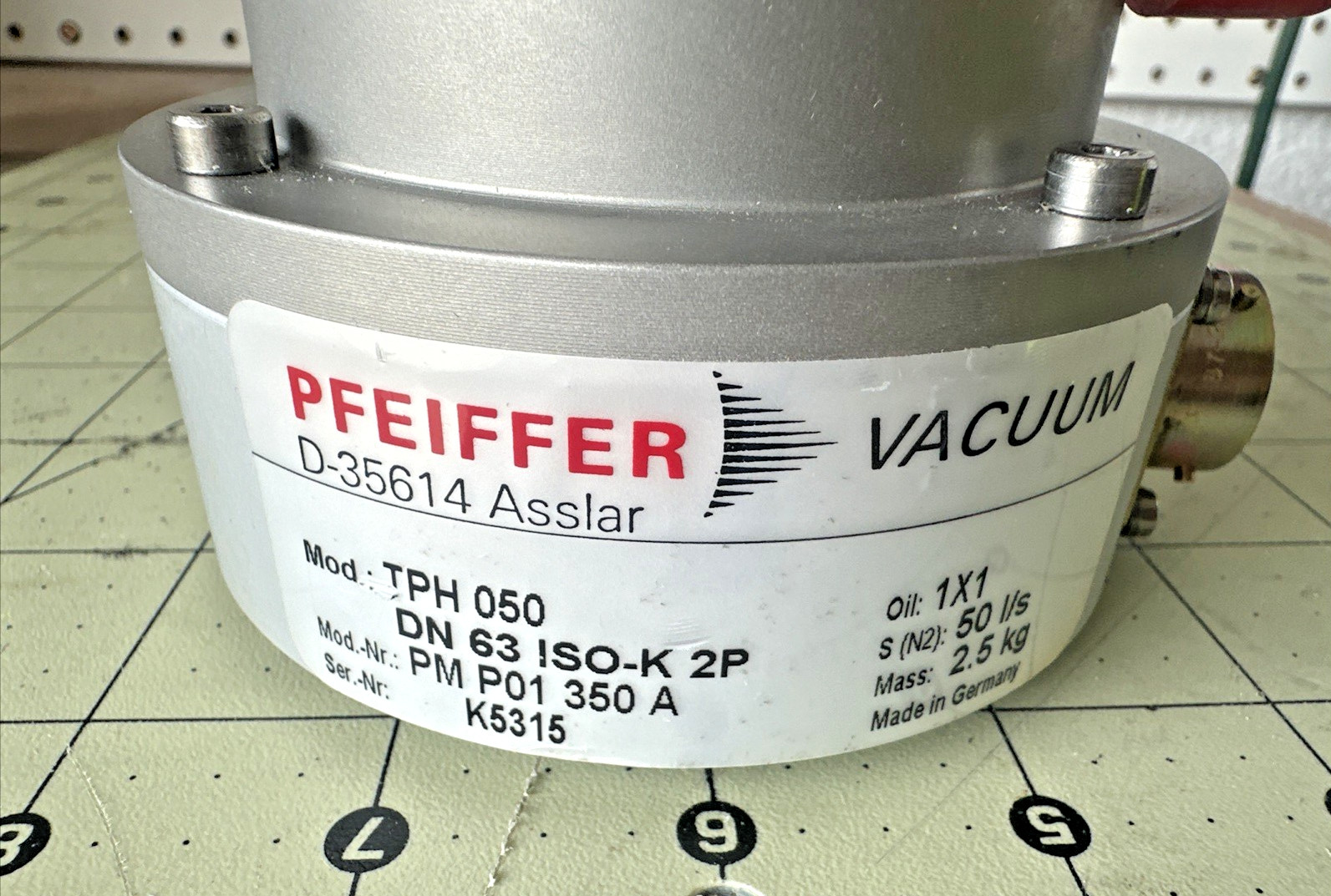 Pfeiffer TMH-050 Turbo Vacuum Pump W/ Cover Plates As Shown *Works*