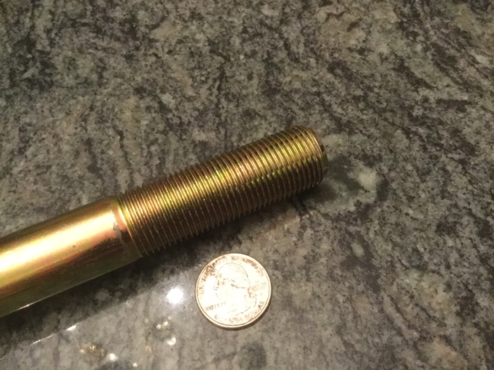 large grade 8 bolt 7/8-14 x 7 1/2 long 2 1/4 thread military 40 ton trailer M870