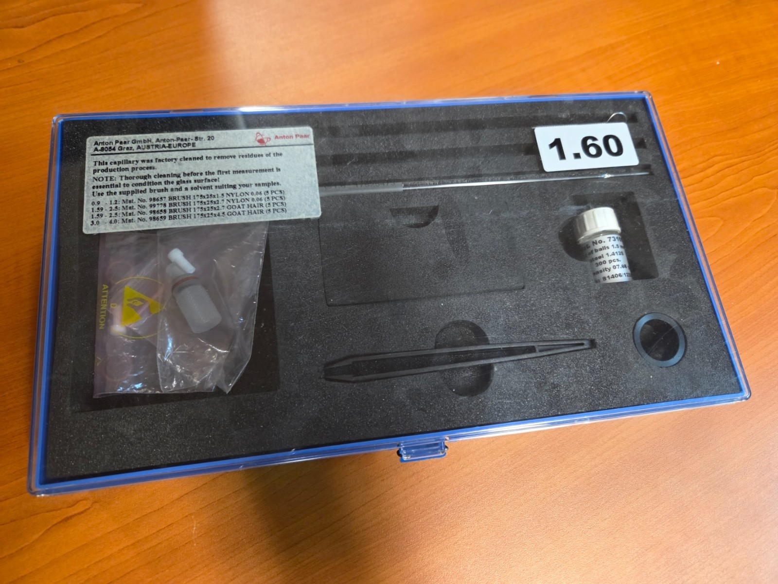 Anton Paar 1.60mm Capillary Set LOVIS 2000M AMVn Viscometer w/ Steel Balls