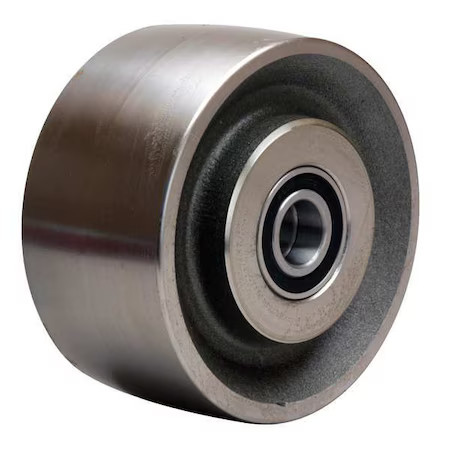 Zoro Select W-630-Fsb-3/4 Caster Wheel, Steel, 6 In., 4000 Lb., Slvr,