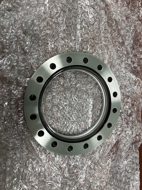 Conflat 6″ SS Vacuum Viewport Sight Glass Window, New / Open Box