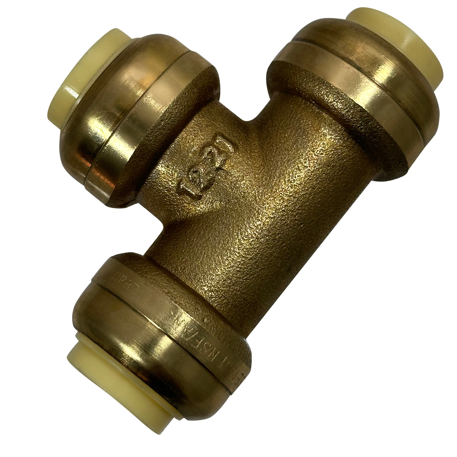 PUSH FIT TEES 1/2″ X 1/2″ X 1/2″ (10 PIECES) – LEAD FREE BRASS