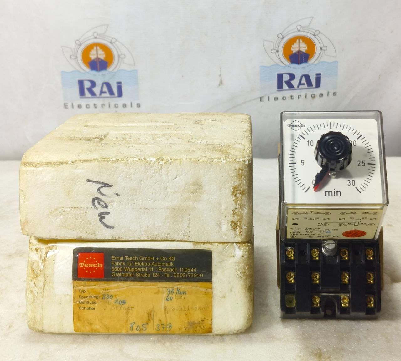 NEW 🆕 TESCH VS PL 105 TIMER RELAY 0-30 MIN 220V 50HZ GERMANY FREE SHIPPING