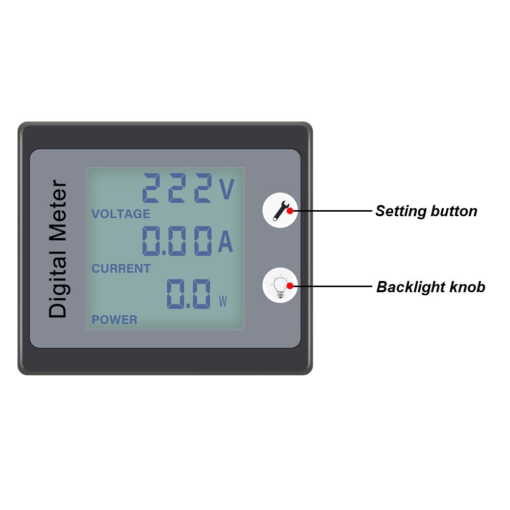 Digital AC 80-260V 100A Voltage Amp Power Energy Meter Monitor Voltmeter Ammeter