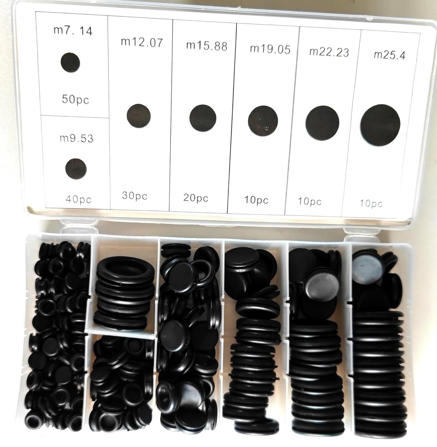 280 Rubber Grommets Kit Hole Gaskets Assortment Wiring Car Auto Firewall 8 Sizes
