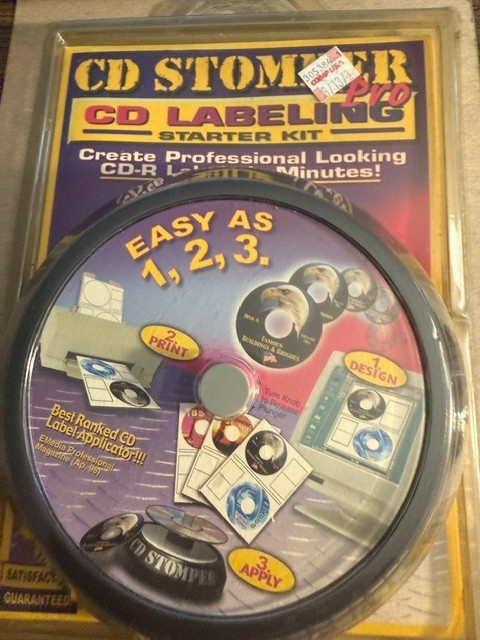 CD STOMPER PRO CD-R Labeling System STARTER KIT NEW Factory Sealed Vintage Fr Sh