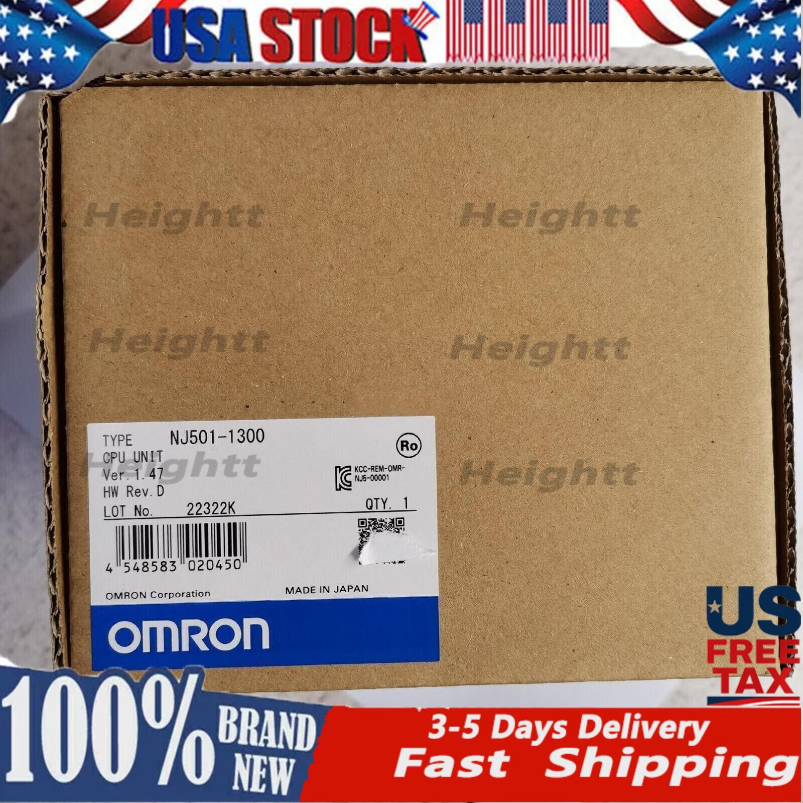 New OMRON NJ501-1300 PLC Module NJ501-1300 CPU Unit NJ5011300 US Free TAX