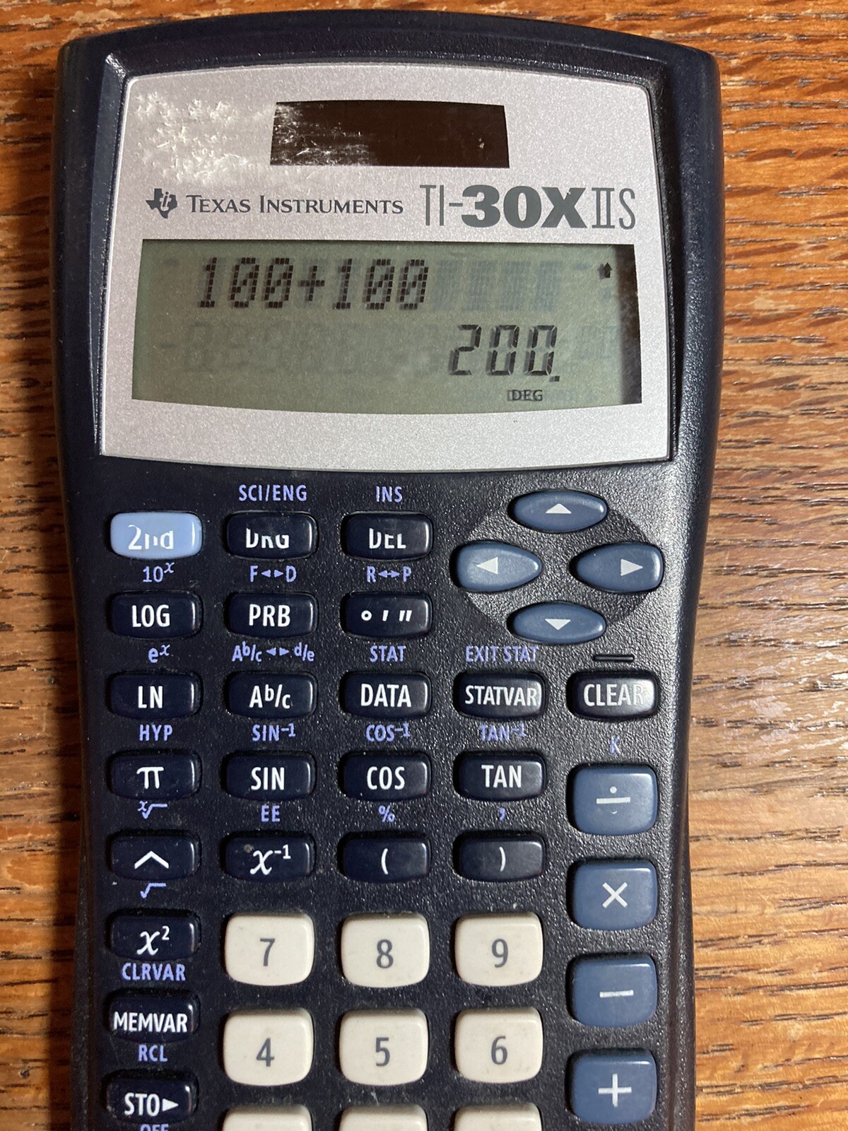 Texas Instruments Ti-30XIIS Calculator Black W Blue Cover