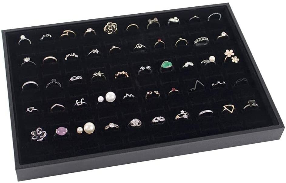THE PERFECT PART 100 Slots Jewelry Ring 11.42 x 7.48 x 1.47 inches, Black