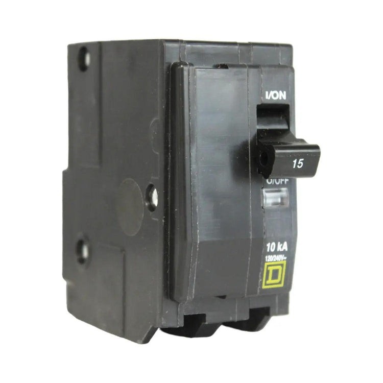 SQUARE D 15 AMP DOUBLE POLE ELECTRICAL BREAKER QO215, 240v