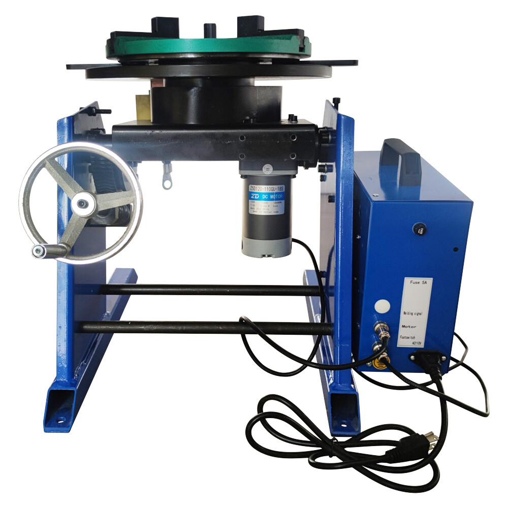 100Kg High Precision Manually Flip Welding Positioner Turntable with 300mm Chuck