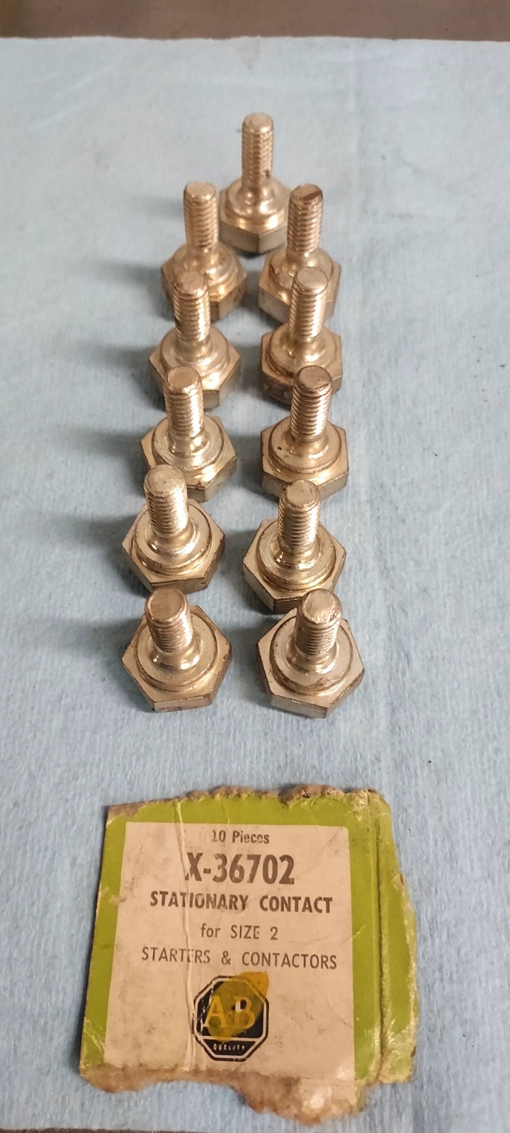«LOT OF 11» AB Stationary Contact X-36702 , SIZE 2, NOS