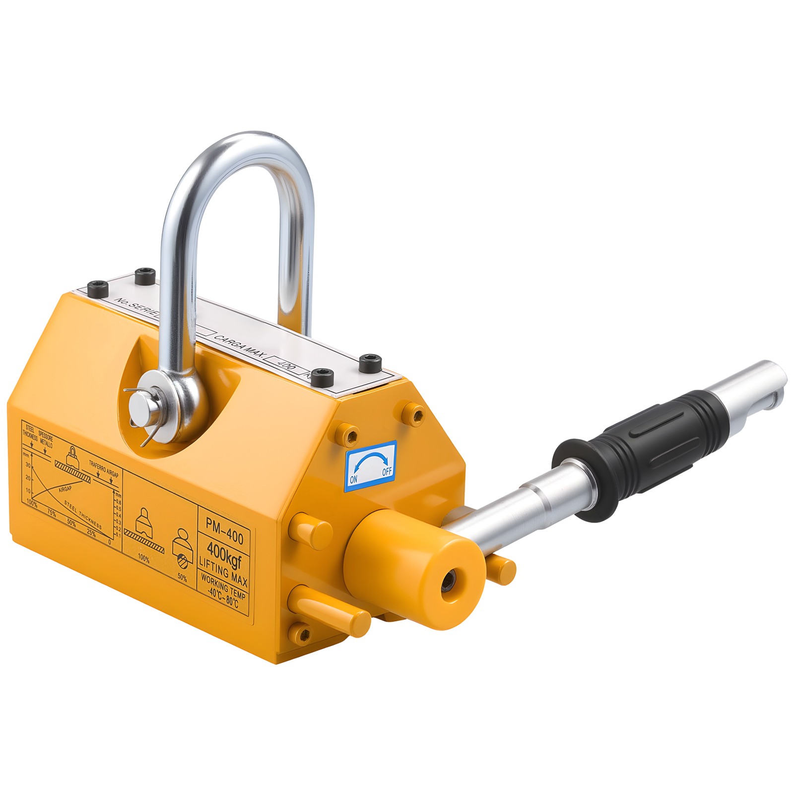 Uimoso Permanent Magnetic Lifter with 880 lbs Load Capacity, N42 Magnet