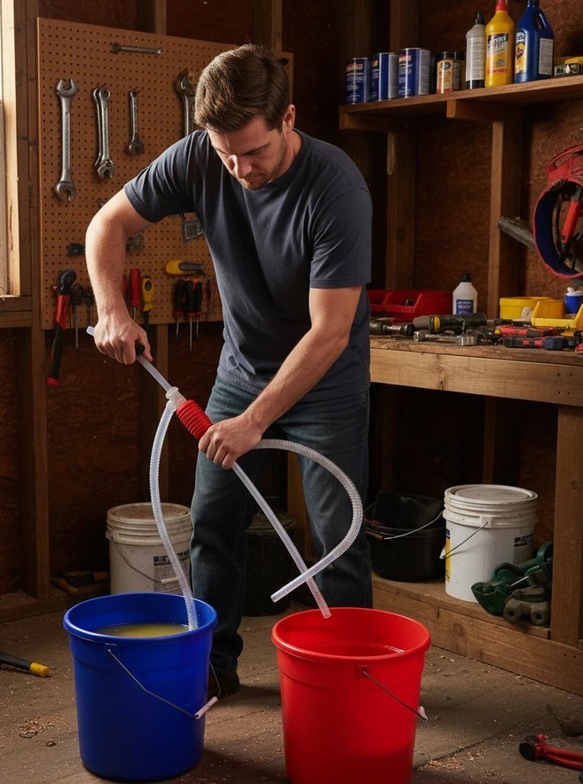 21st Century Manual Hand Siphon Pump Use For Kerosene Water Oil Transfer