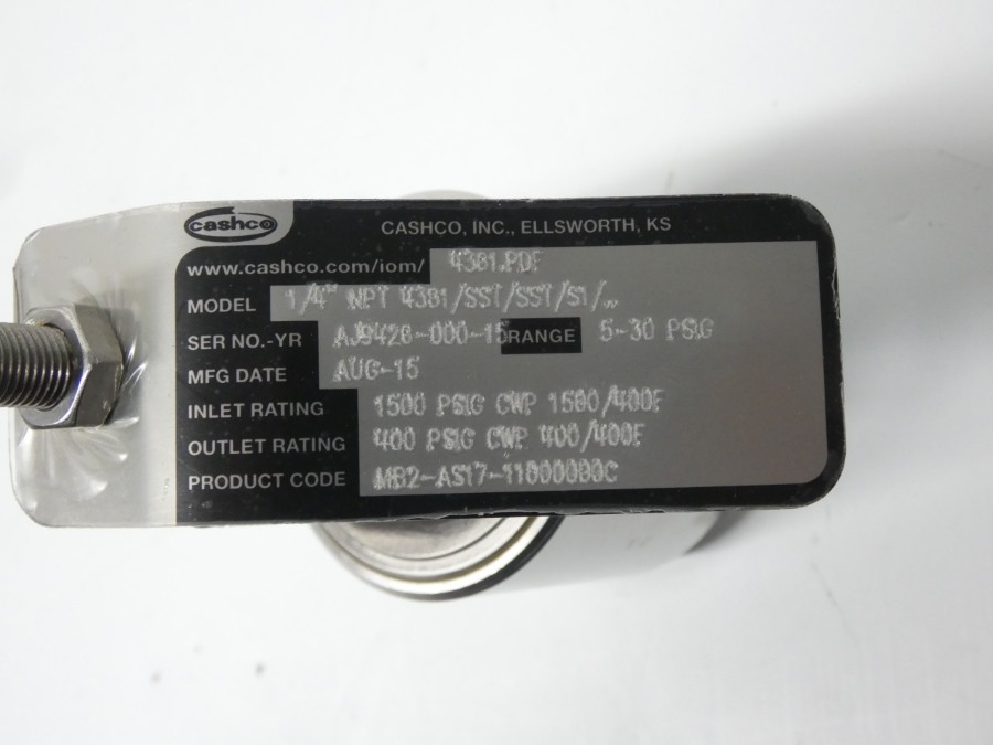 CASHCO 4381/SST/SST/S1 MB2-AS17-11000000C 5-30PSI 1/4″ NSMP