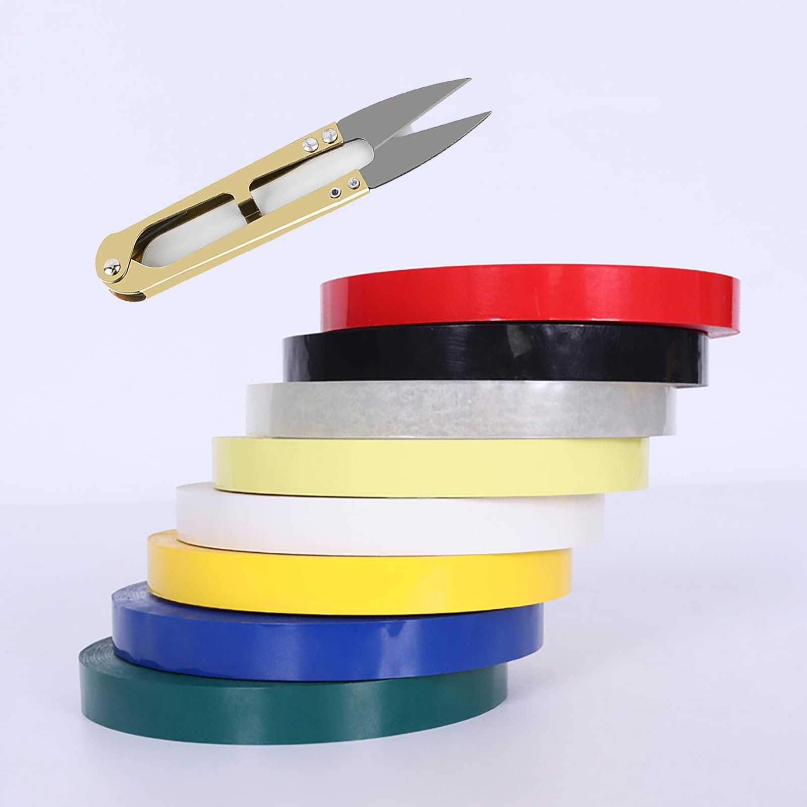 HRJZF 8 Rolls 0.4 Inch Colorful 216 feet x inches x 0.003 inches, Blue