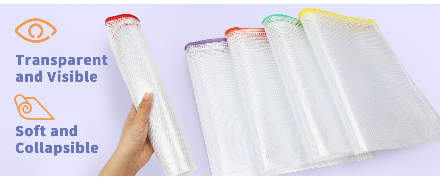 Zipper Pouch, 13.0×9.0 in (12 Colors, 36 Packs), Zipper Bags, Board Game Storage