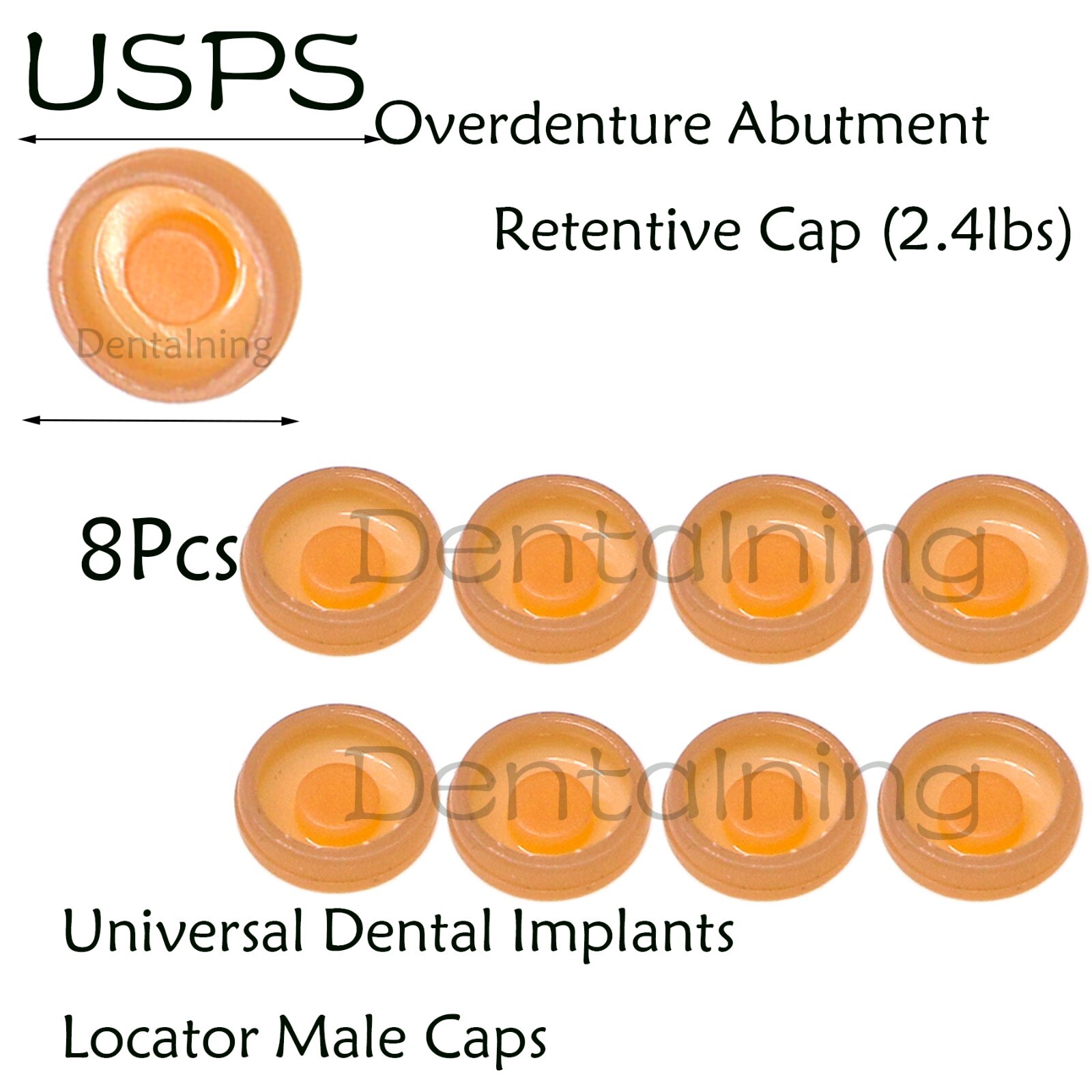 Dental ZEST Locator Male 20° Pivoting Overdenture 2.4lbs Retention Inserts Kit