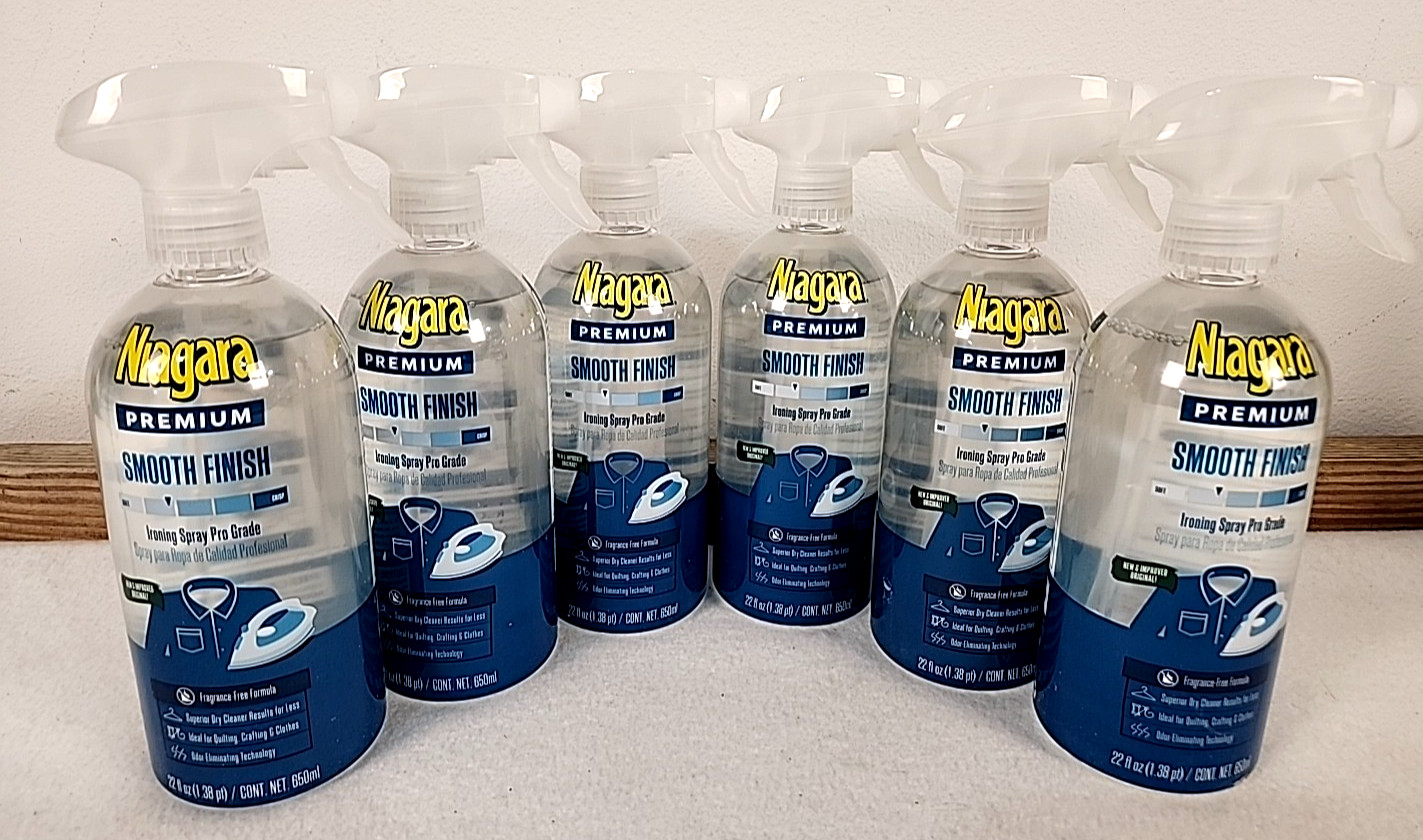 Niagara Spray Starch 22 Oz, Trigger Pump Liquid Starch for Ironing, Spray Bottle