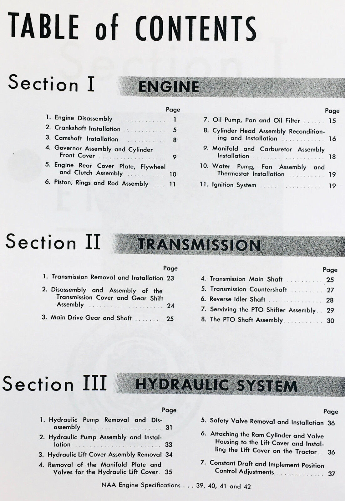 Ford NAA 1953-1959 Tractor Service Parts Operators Manual Shop Repair Set Owner