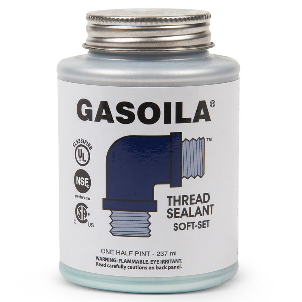 Soft-Set Pipe Thread Sealant – Non-Hardening Paste for Metal & Plastic, 1/2 Pint