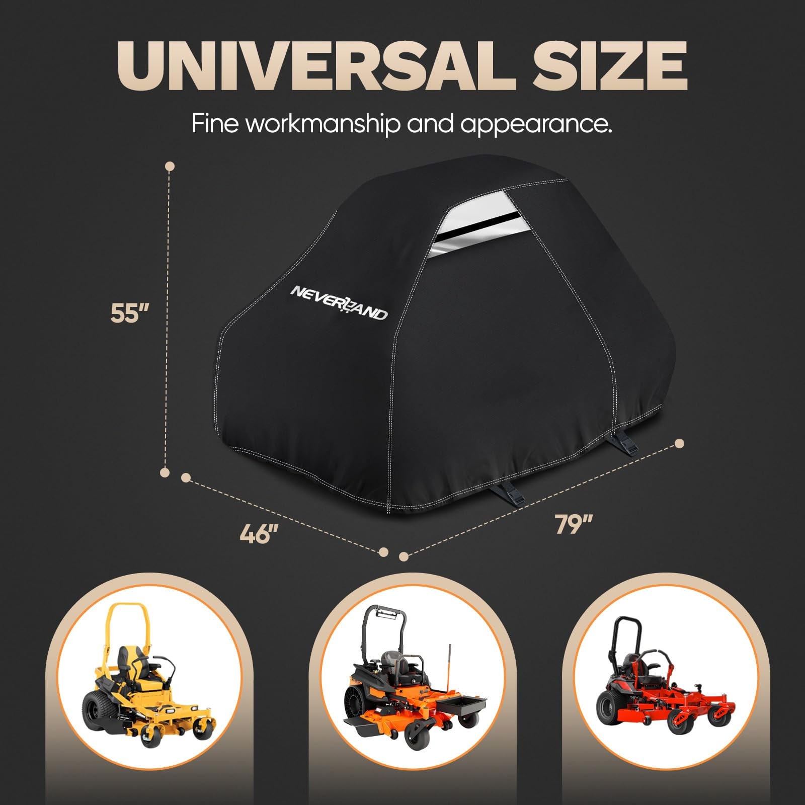 NEVERLAND Zero Turn Mower Up to 60 inches – Basic, Basic Edition – Black