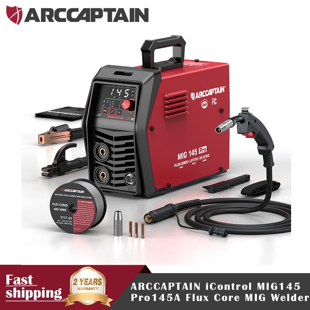 ARCCAPTAIN iControl MIG145 Pro 145A Flux Core MIG Welder 120V Welding Machine