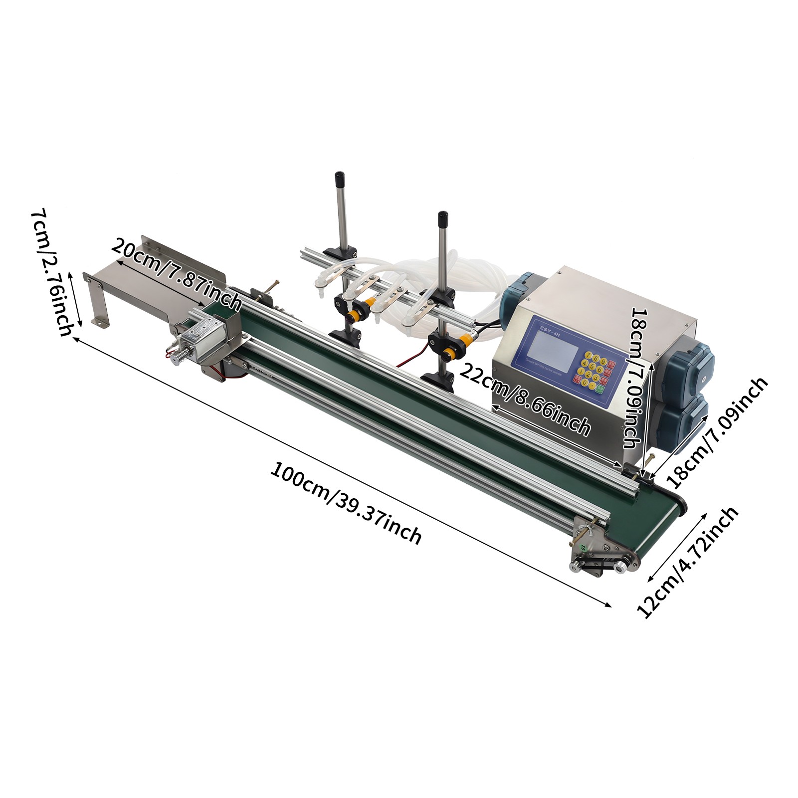 4 Heads Automatic Liquid Filling Machine 10–500ml Peristaltic Pump Bottle Filler