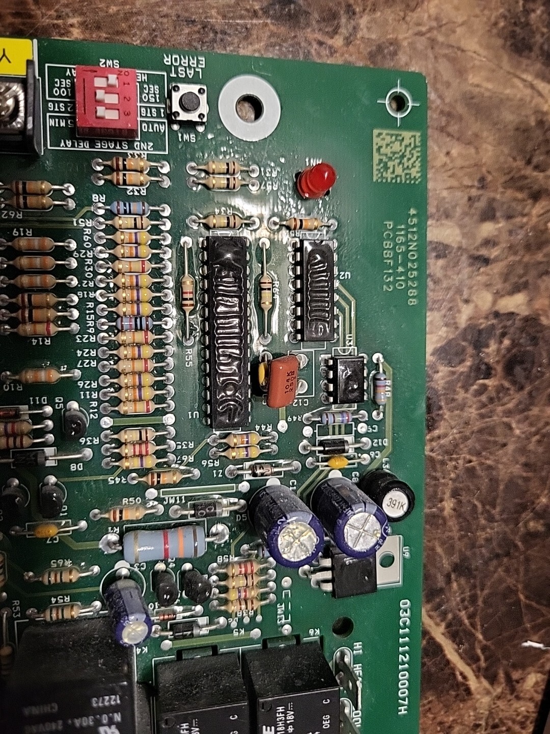 Goodman 1165 410 PCBBF 132 Furnace Control Circuit Board 1165 83 4121 Rev A