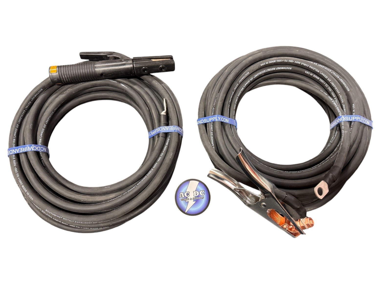 MILLER ELECTRIC EXCELENE Stick Electrode Holder / Ground Cable #2/0, 100/50 ft