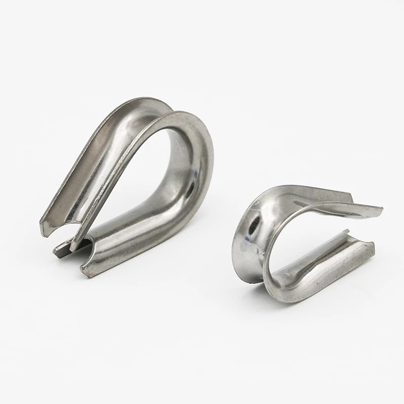Wire Rope Thimble Clamp Stainless Steel Marine Grade 304 A2 Cable Clip Loop