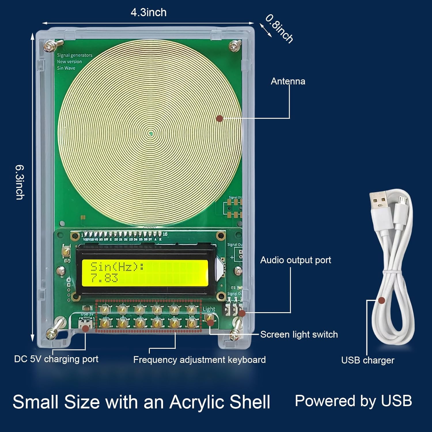 Adjustable Frequency Generator for Healing (0.01Hz-299Khz) 7.83Hz Schumann Reso