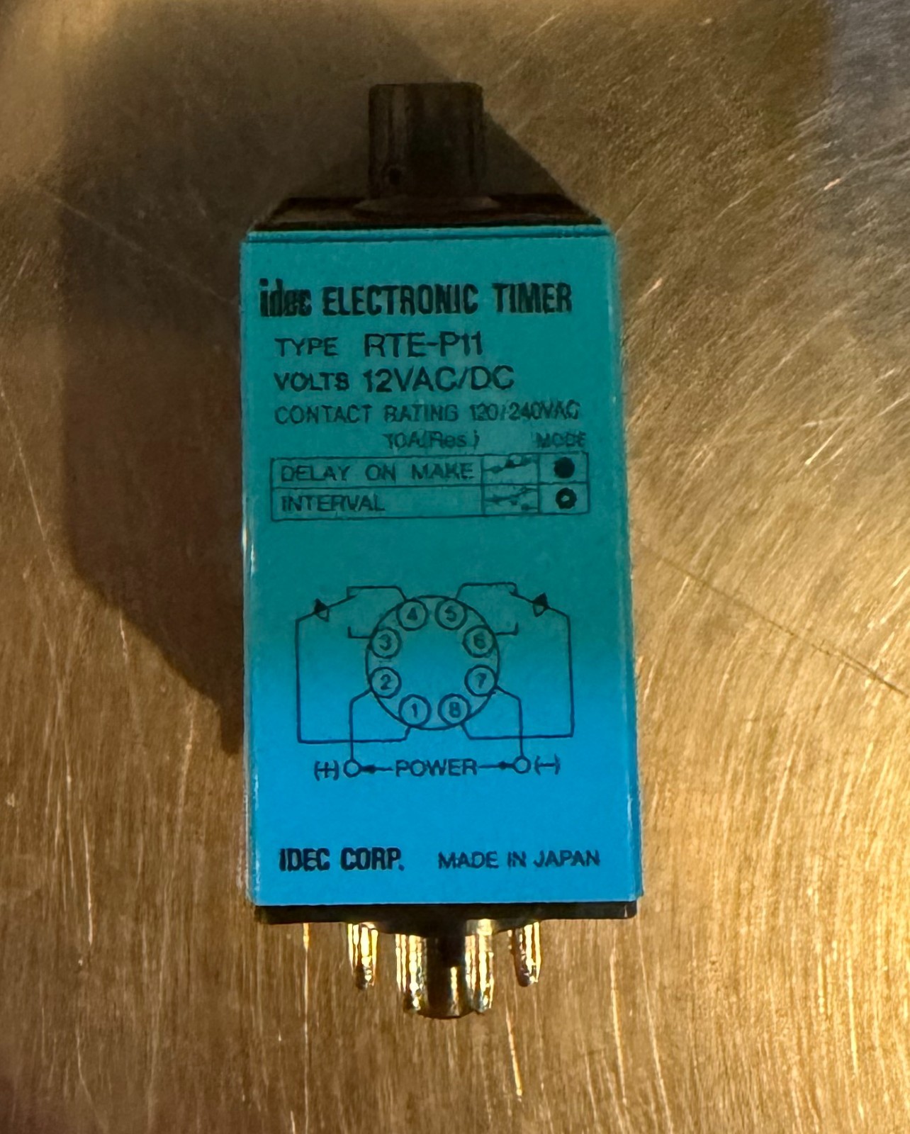 Idec RTE-P11 Series Electronic Timer Time Delay Relay 12VAC/DC