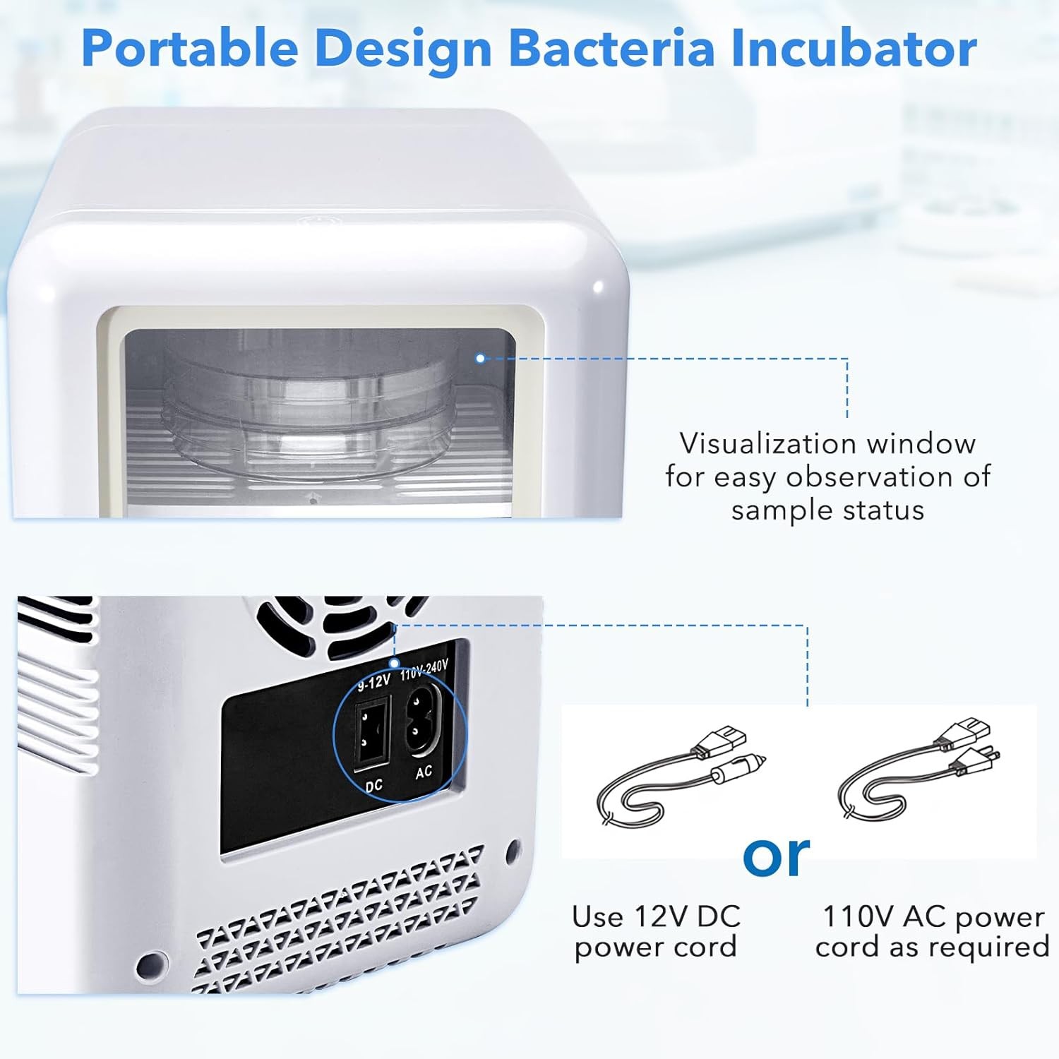 4/10L Lab Incubator Digital Bacteria Incubator Thermostatic Cabinet Incubator US