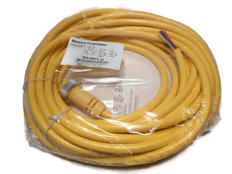 Mencom MIN-9MPX-30 Cable Assembly 9-Pin Male 1-1/8″ MIN Series Size III Cord Set