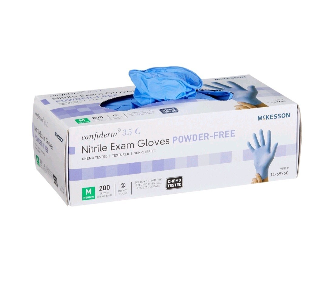 Exam Glove McKesson Confiderm® 3.5C Medium 200-Box/2000-Case-NonSterile Nitrile