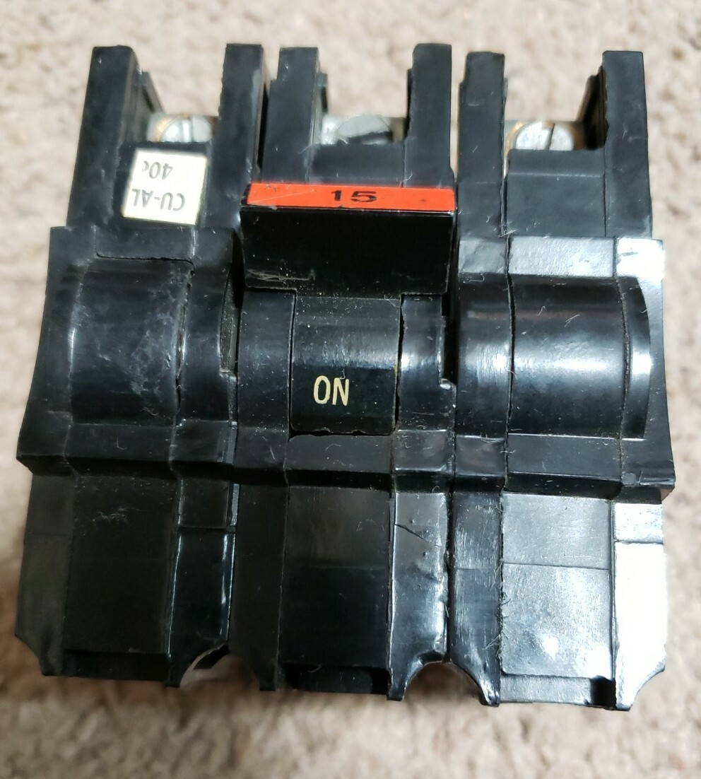 FPE Federal Pacific Electric 3 Pole 15 amp Stab-lok Circuit Breaker Type NA315