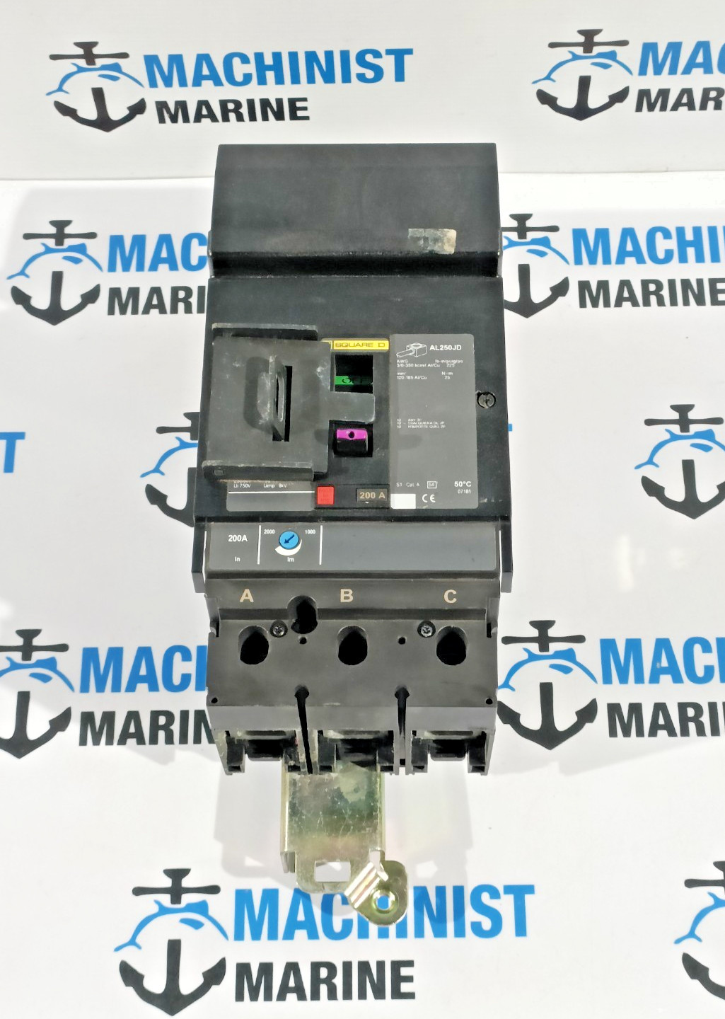 SQUARE D POWERPACT JJ 250 JJA36200CA 200A 3P CAT A CIRCUIT BREAKER 07184 J FRAME