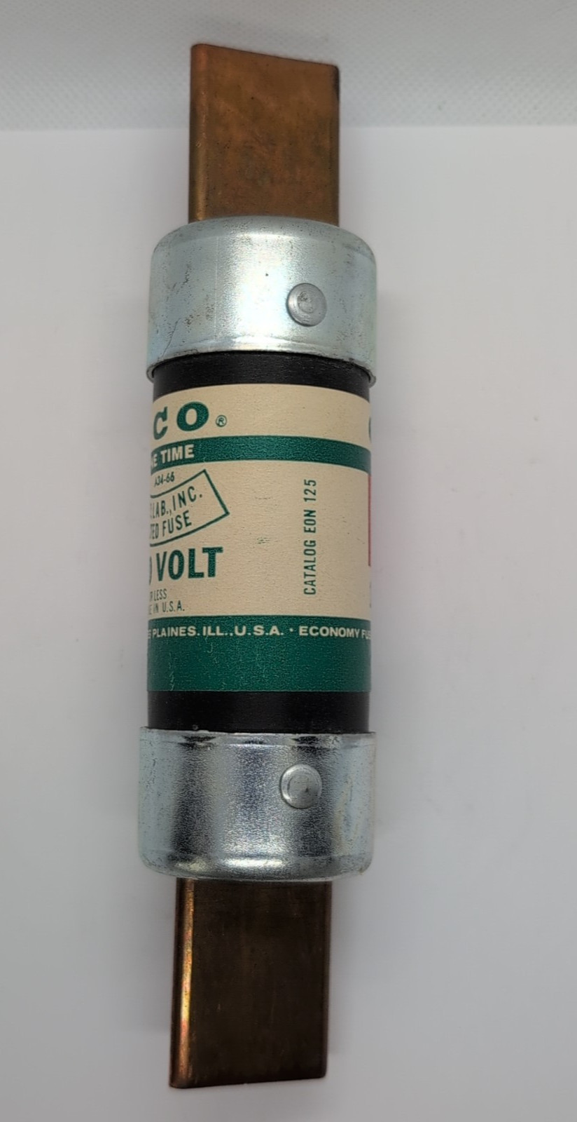 ECON ECN-125 1 POLE 125A 250V ONE TIME FUSE [2ES2-3]