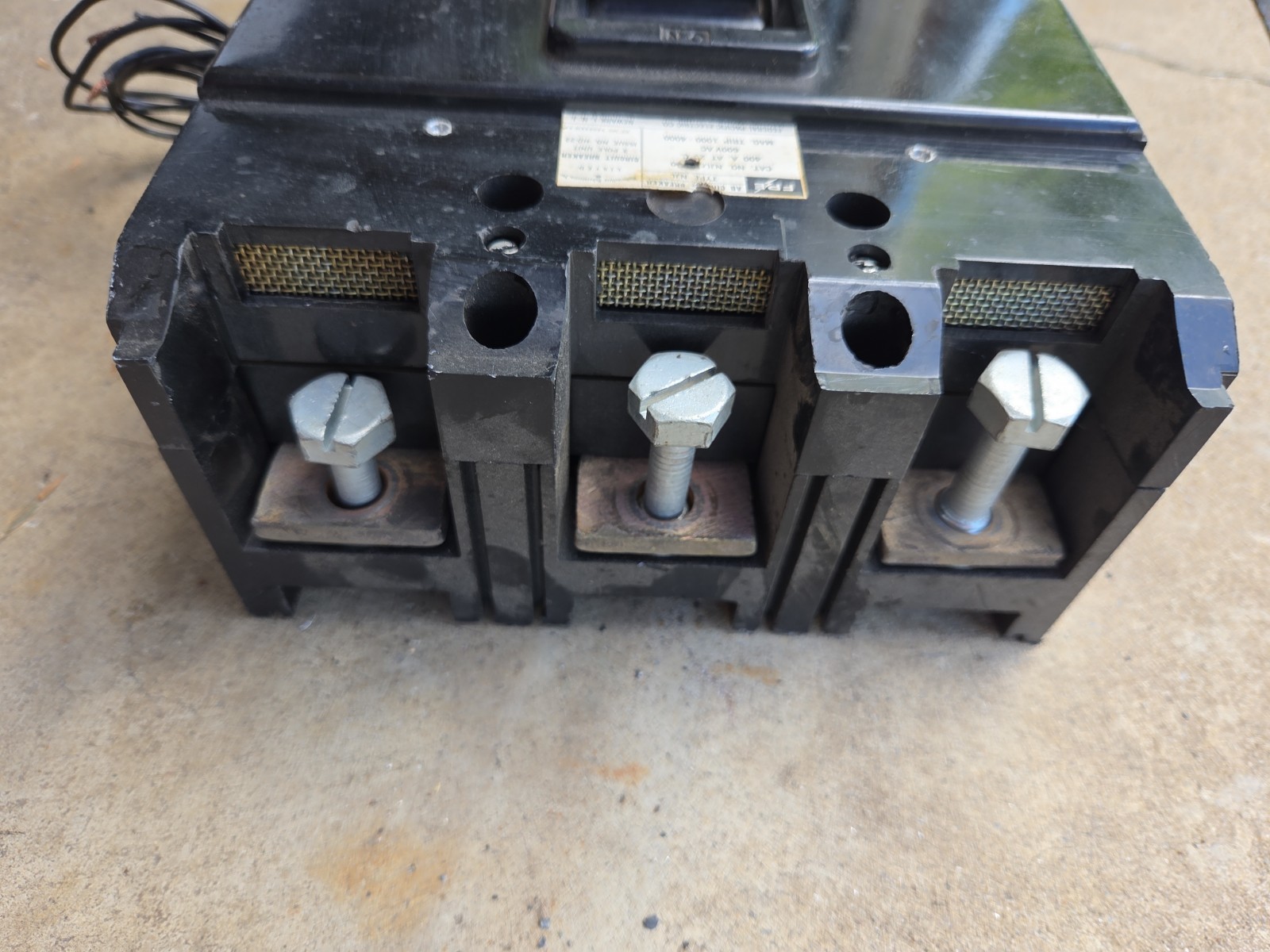 FEDERAL PACIFIC 400 AMP CIRCUIT BREAKER 3 POLE 600 VAC NJL 3P 400A FPE