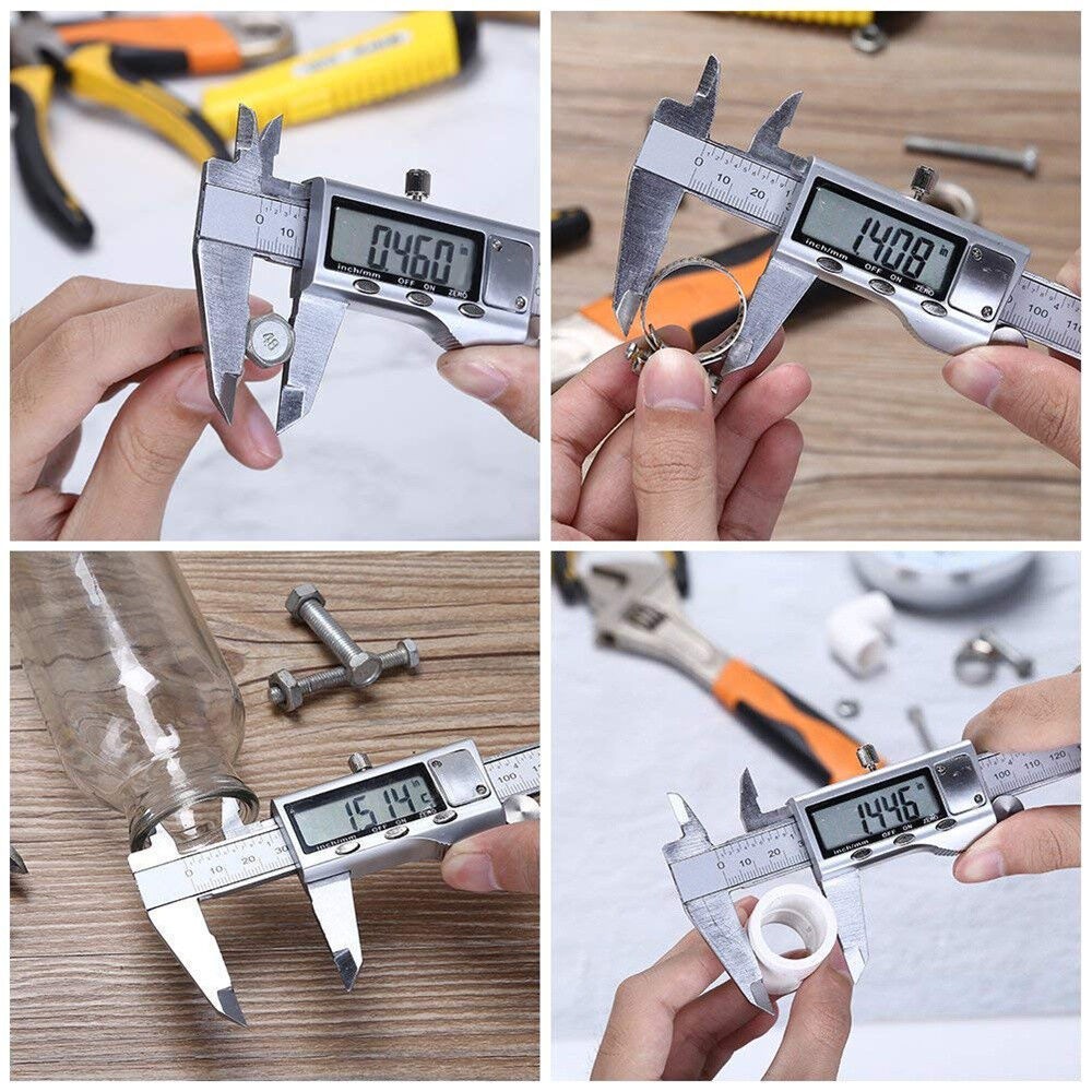 6″ 150mm Digital Caliper Electronic Micrometer LCD Measuring Tool with Fraction