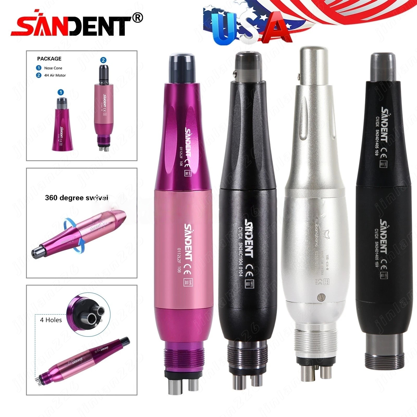 360° Swivel Dental Cordless Higiene Prophy Handpiece For Teeth Cleaning&Polising