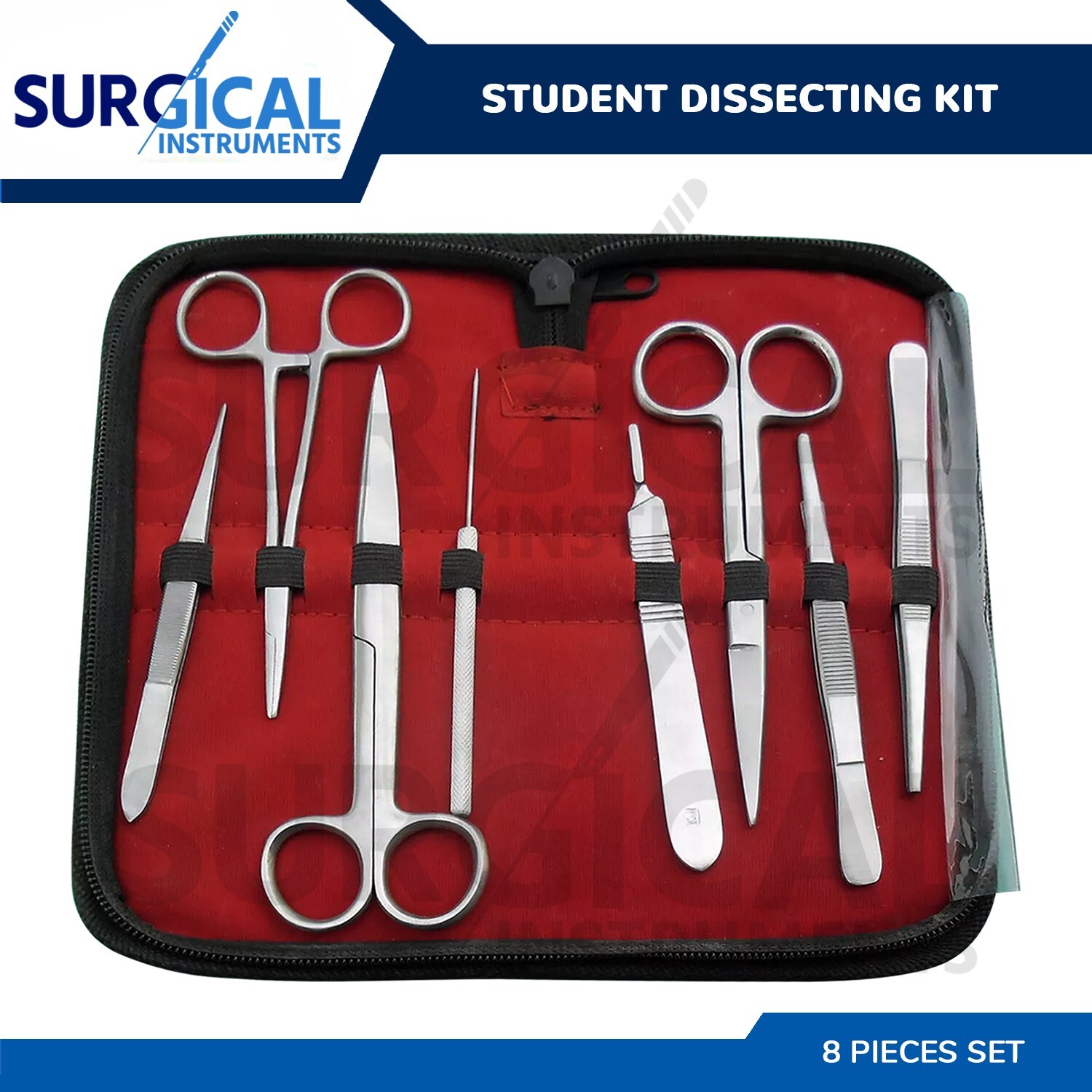 Student Dissecting Kit 8 PC. Stainless Steel German Grade