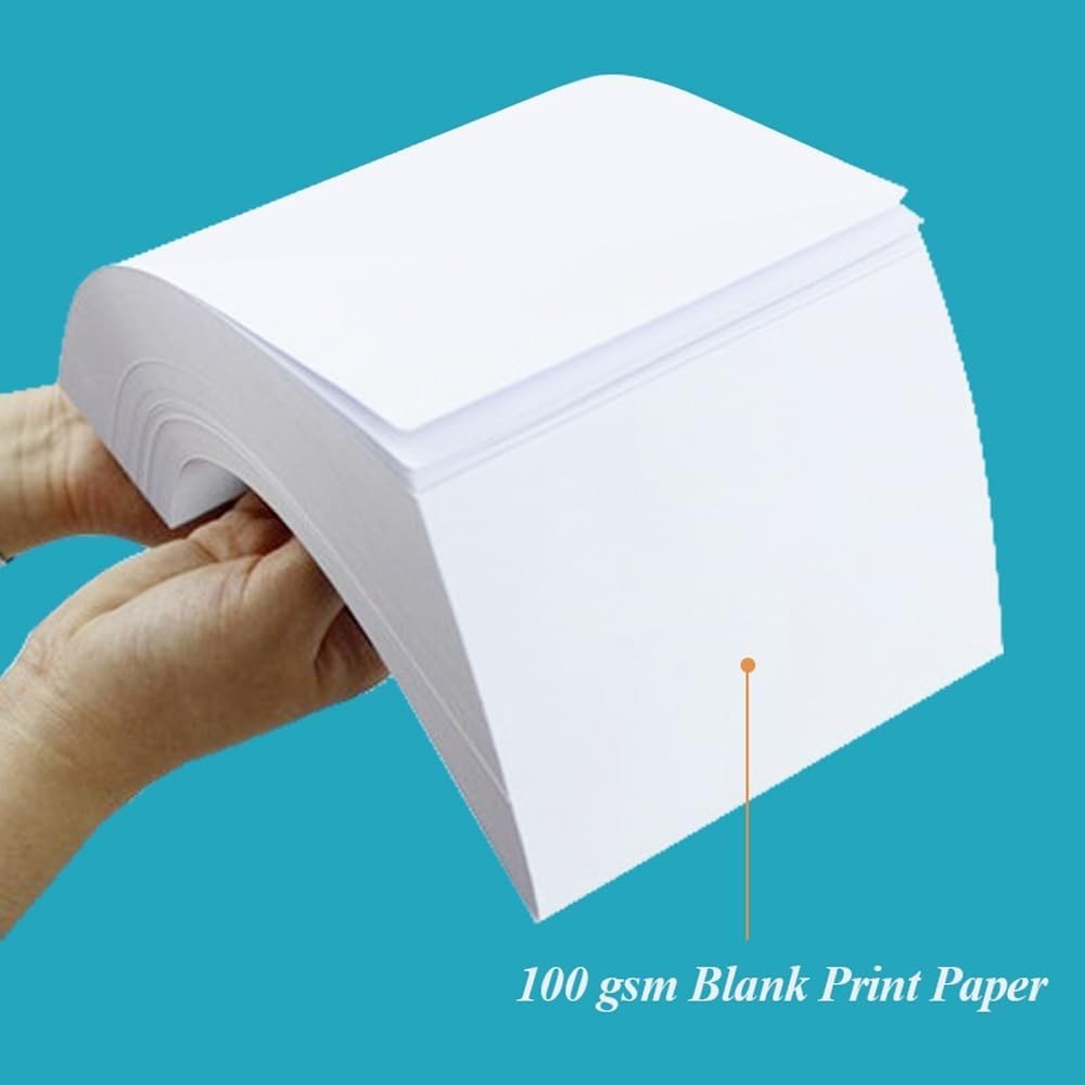 Customizable Unpunched Blank Paper – 100 Sheets, Ideal for Planners and Journals