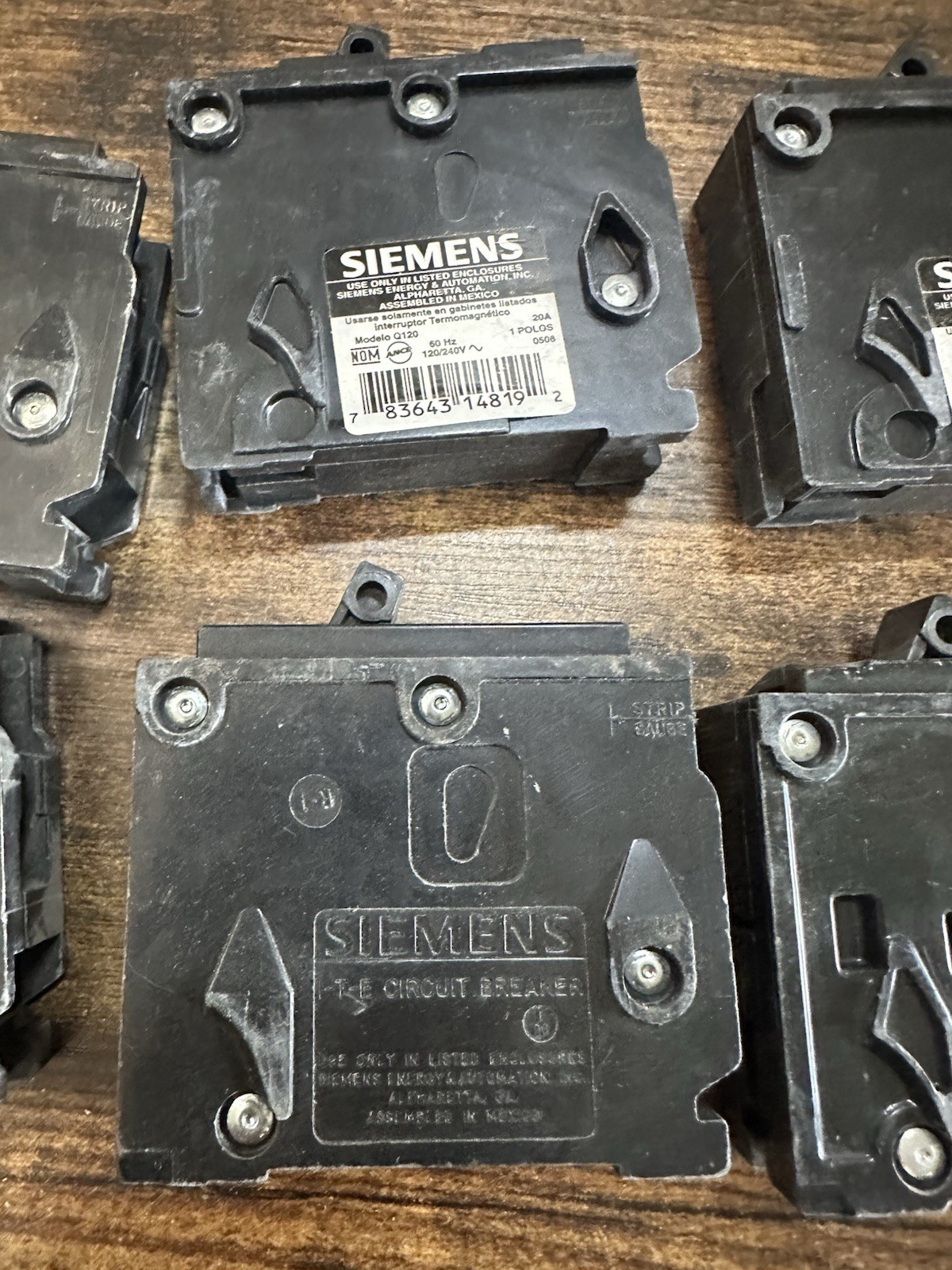 Lot of 6 Siemens Murray Circuit Breakers 15A 20A 60A Mixed Amperage
